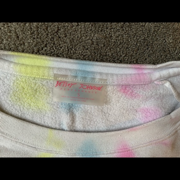 Betsey Johnson Tie-Dyed Lightning Bolt Graphic Raglan Sweatshirt - Picture 7 of 8
